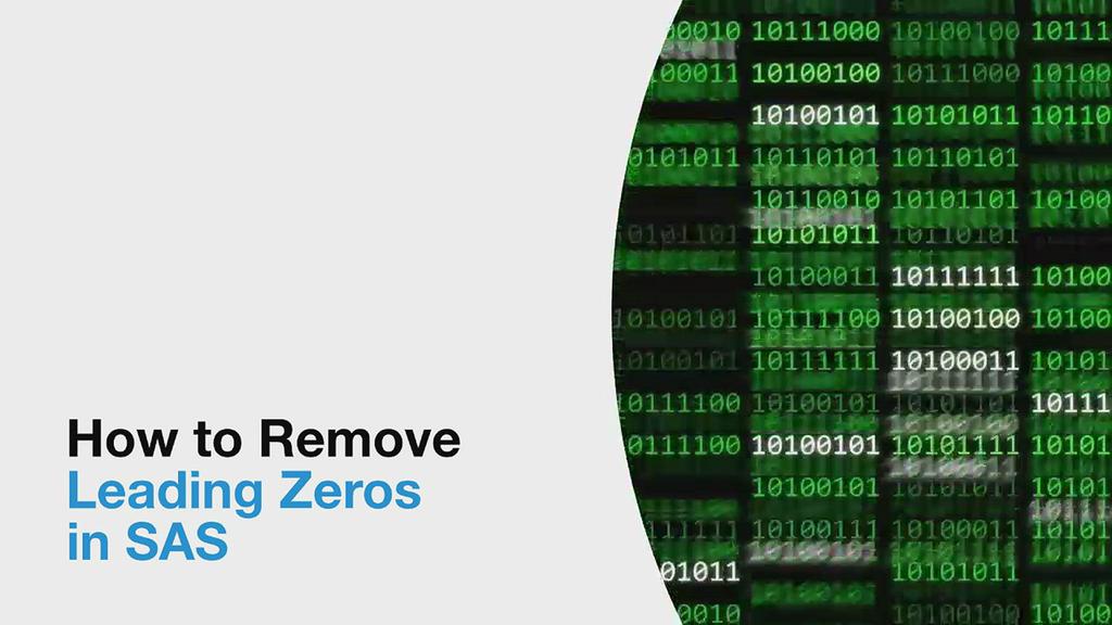 Remove Leading Zeros In Sas 0961