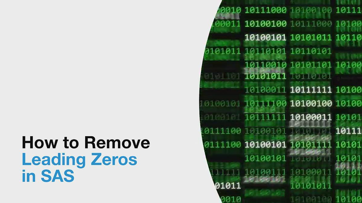 Remove Leading Zeros In Sas 0961