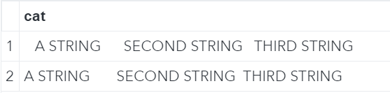 Concatenate strings with the CAT function