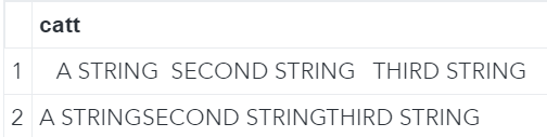 Concatenate strings with the CATT function