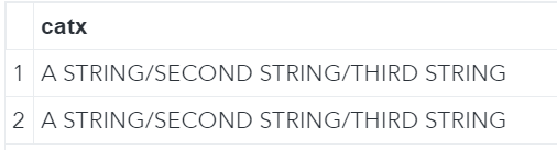 Concatenate string with the CATX function with / separator