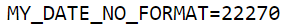 TODAY() function in a SAS macro variable with the current date