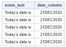 Create a new SAS variable with the current date 
