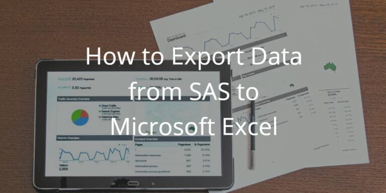 How To Export Data From Sas To Microsoft Excel Sas Example Code 2223