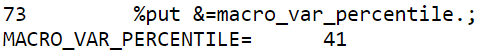 Save a percentile as a SAS macro variable.