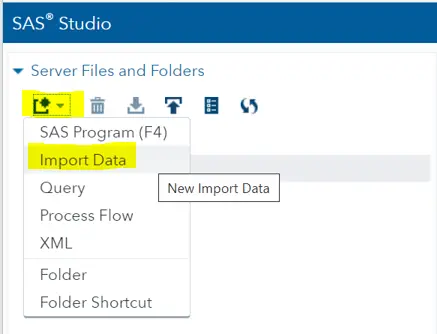 how to upload data set in sas university edition