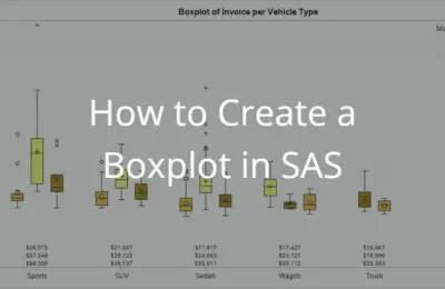 How to Easily Create a Boxplot in SAS